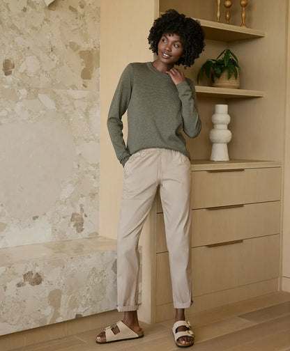 clearance daily twill ultra-high rise tapered pant