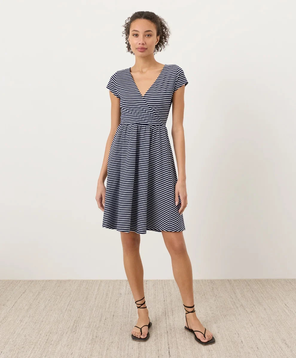clearance fit & flare crossover dress