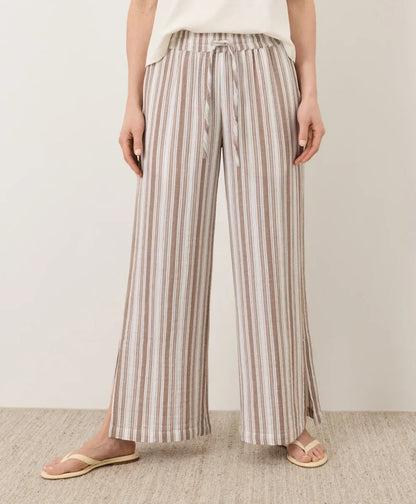 coastal double gauze split hem pant