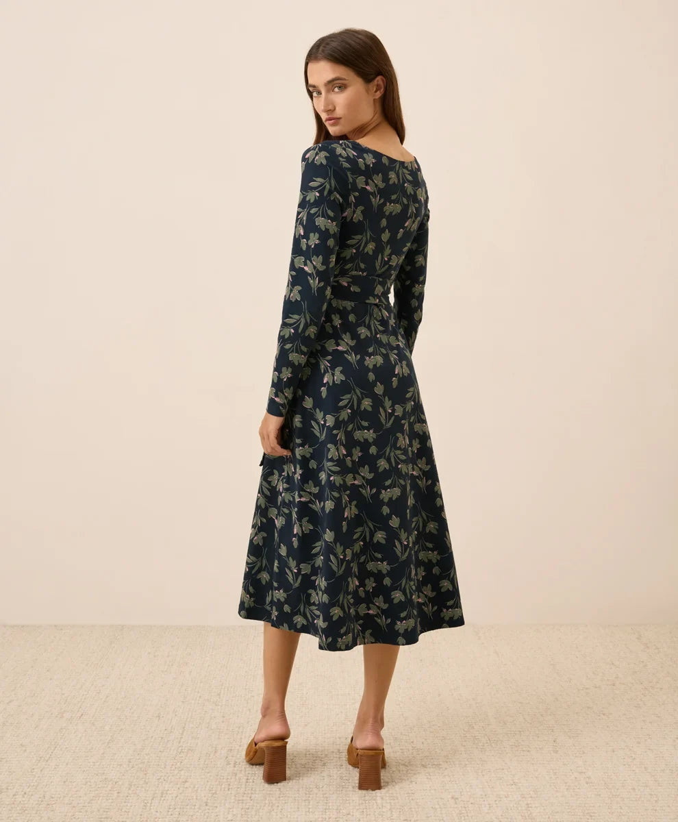 clearance fit & flare wrap dress