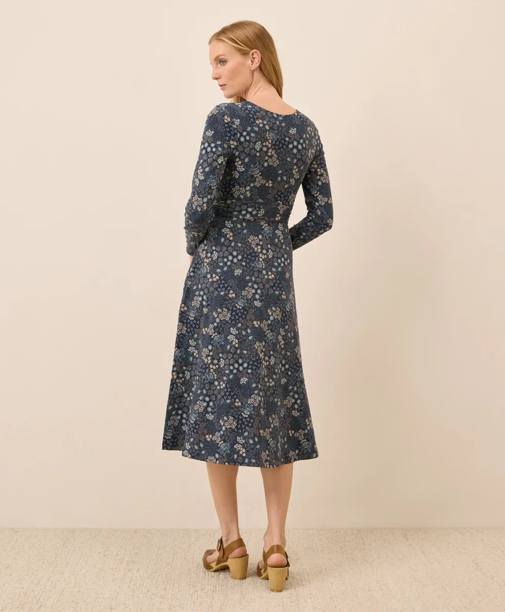 clearance fit & flare wrap dress