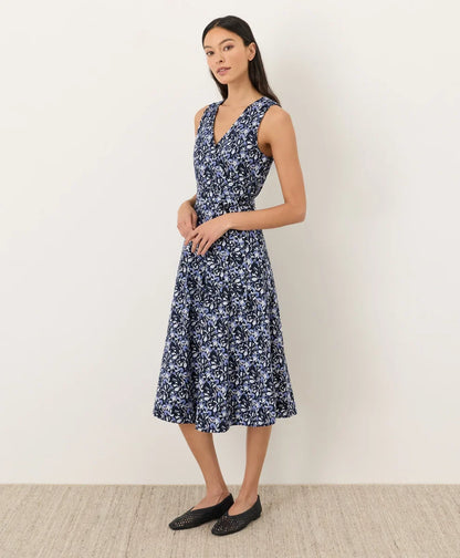 clearance fit & flare easy v-neck dress