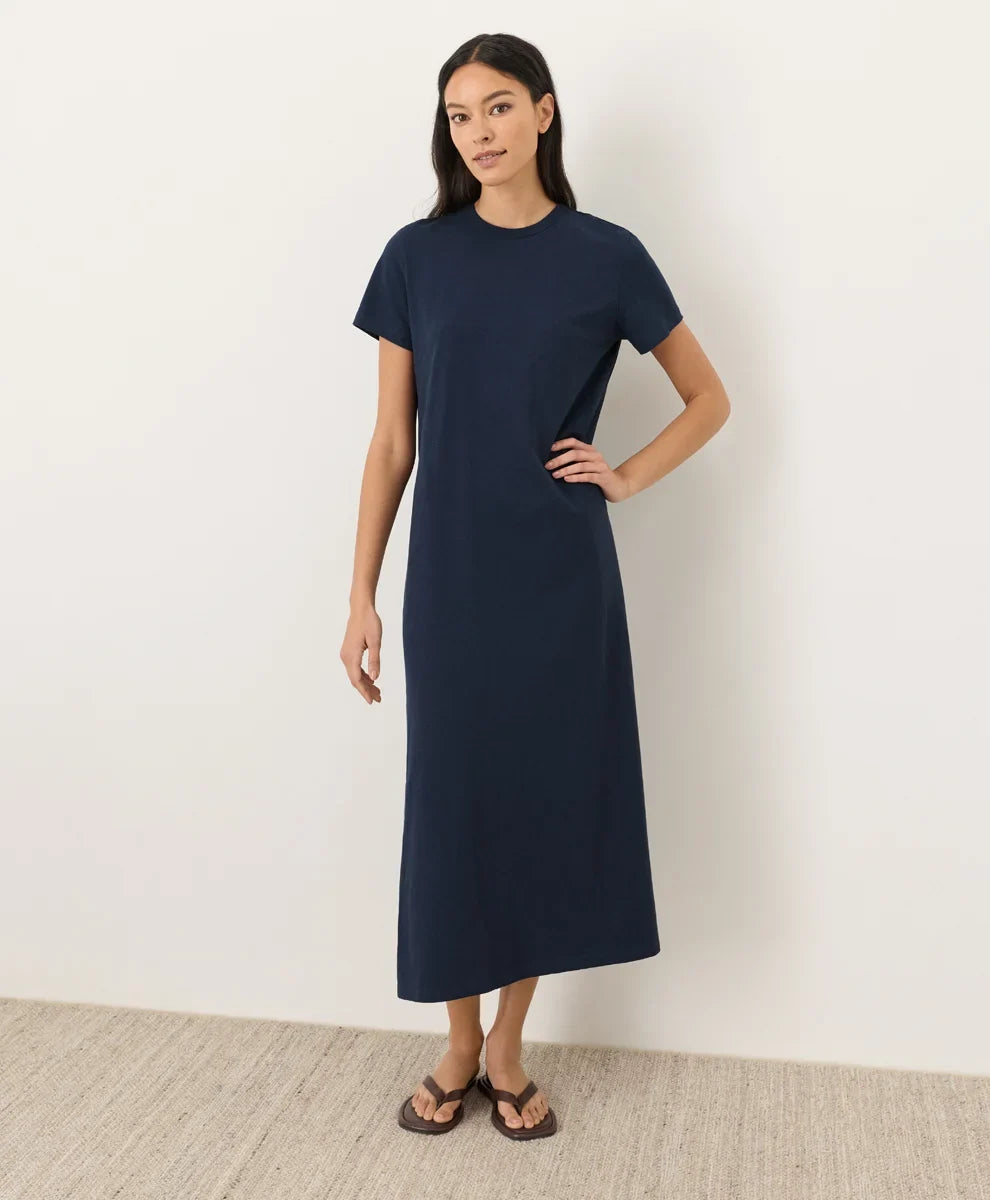 clearance soft-slub essential easy tee maxi dress