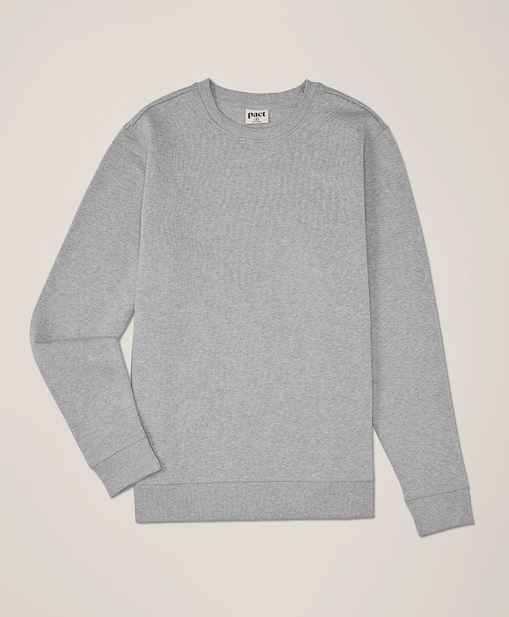 brushed fleece crew sweatshirt