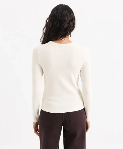 perfect rib crewneck long sleeve tee