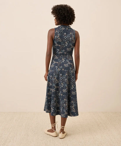 clearance fit & flare cowl neck dress