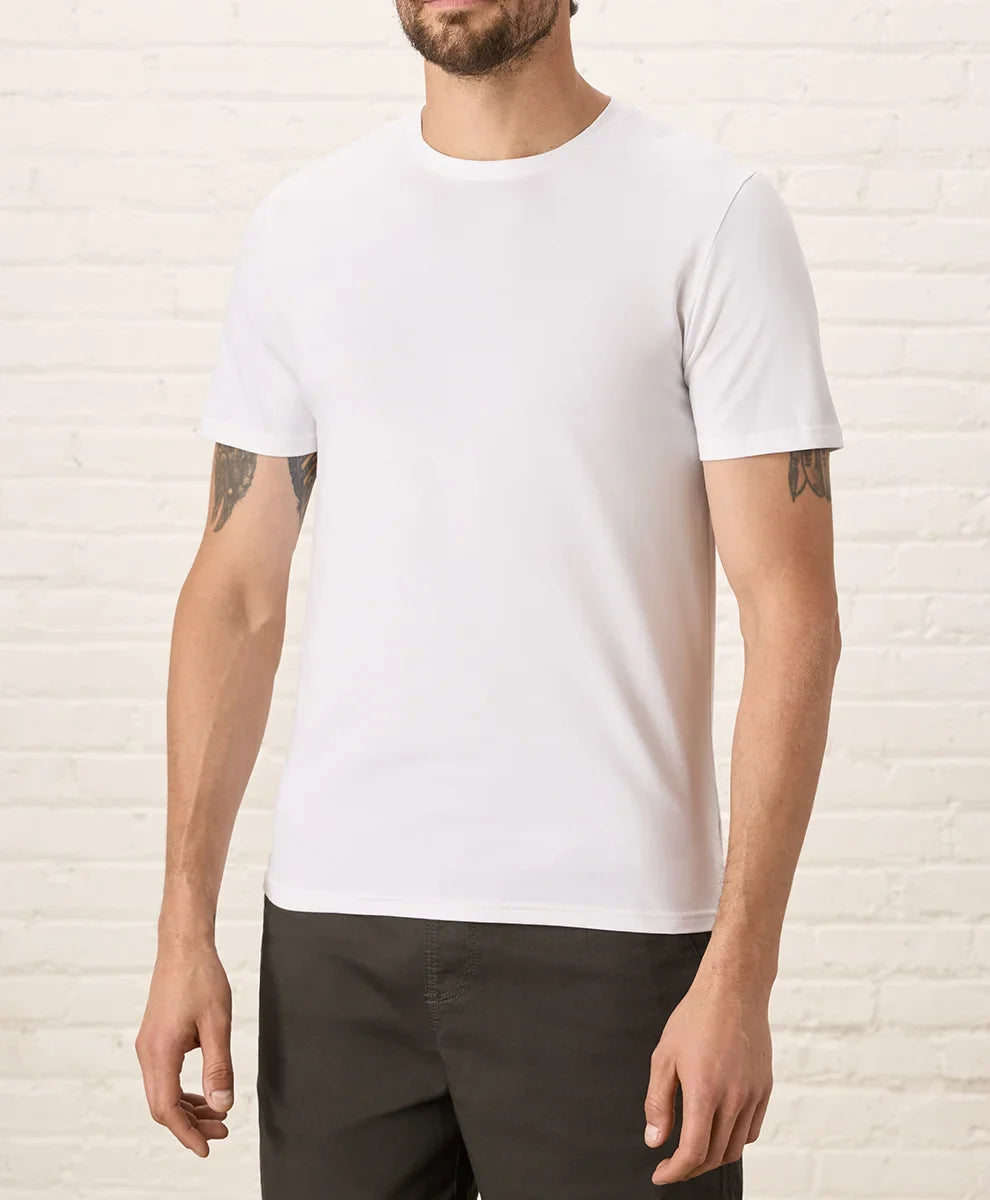 luxe essential slim fit crewneck tee