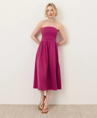 clearance fit & flare strapless dress