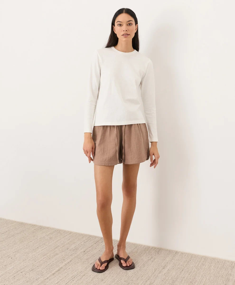 soft-slub essential crewneck long sleeve tee