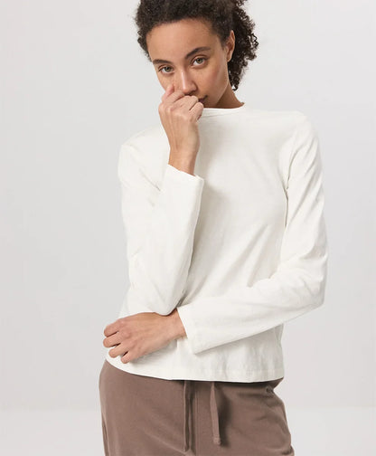 soft-slub essential crewneck long sleeve tee