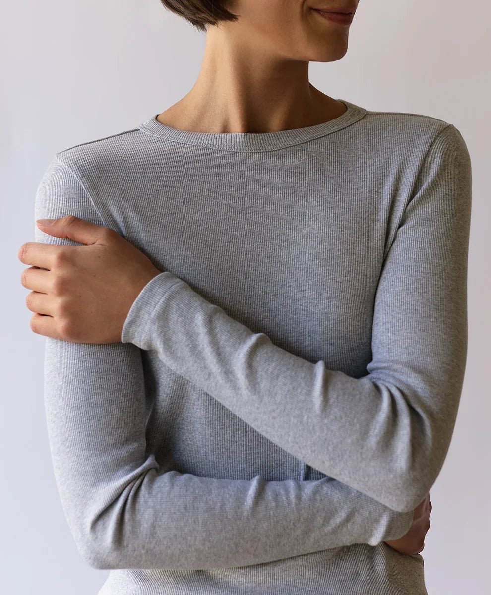 perfect rib crewneck long sleeve tee