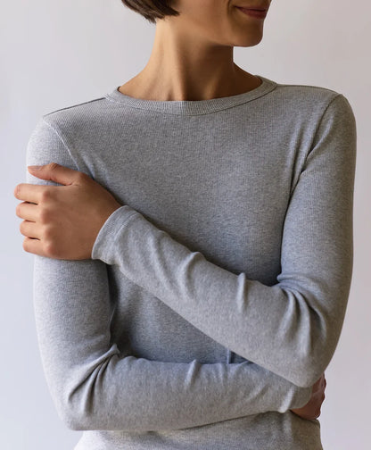 perfect rib crewneck long sleeve tee