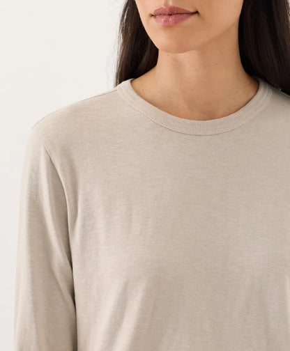 soft-slub essential crewneck long sleeve tee