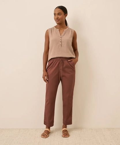 clearance daily twill ultra-high rise tapered pant