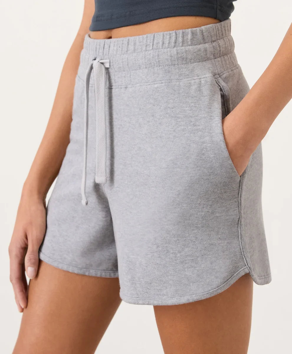 clearance cloudknit curved hem short