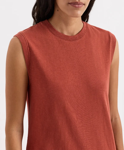 soft-slub essential easy muscle tee maxi dress