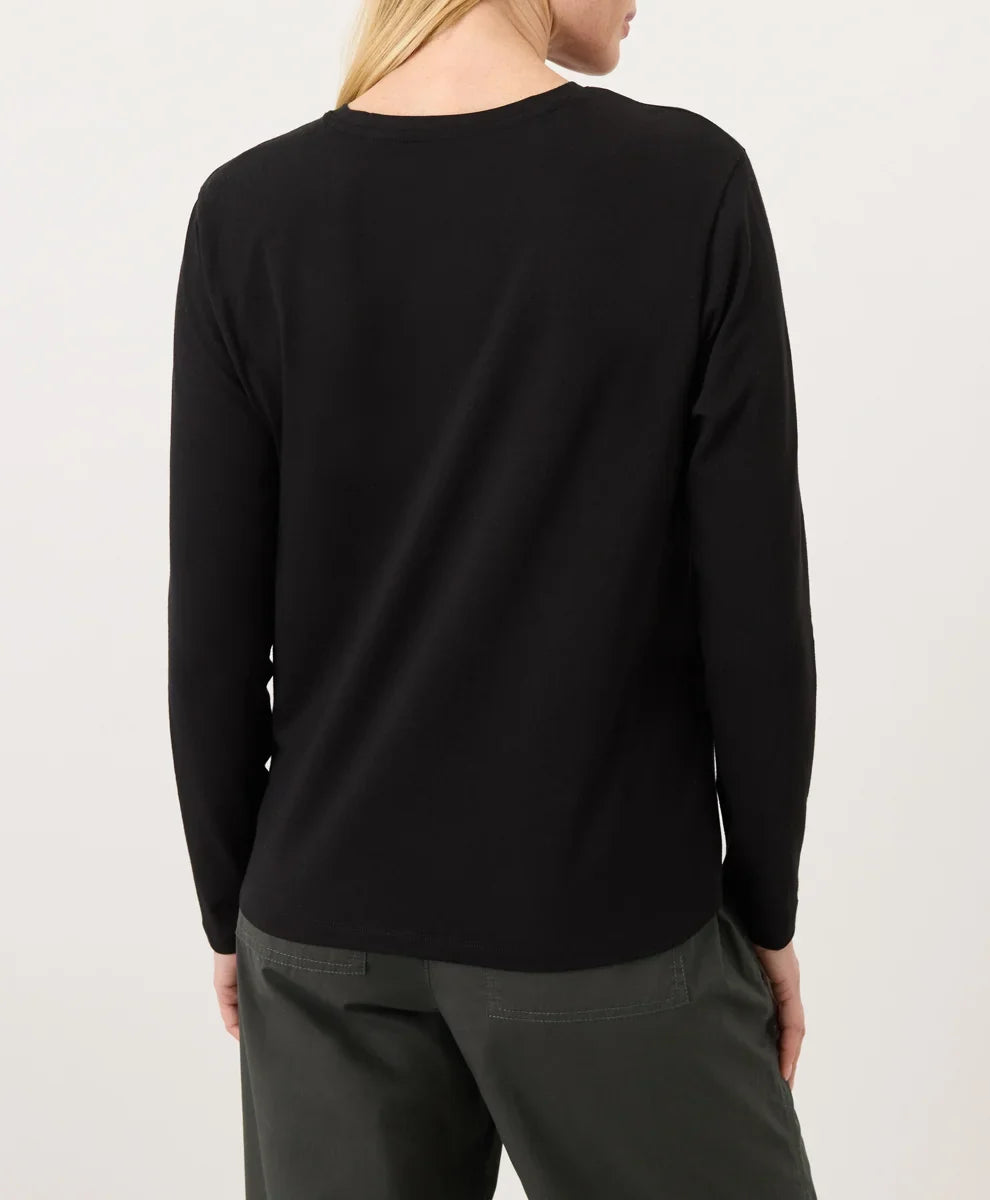 luxe essential crewneck long sleeve tee