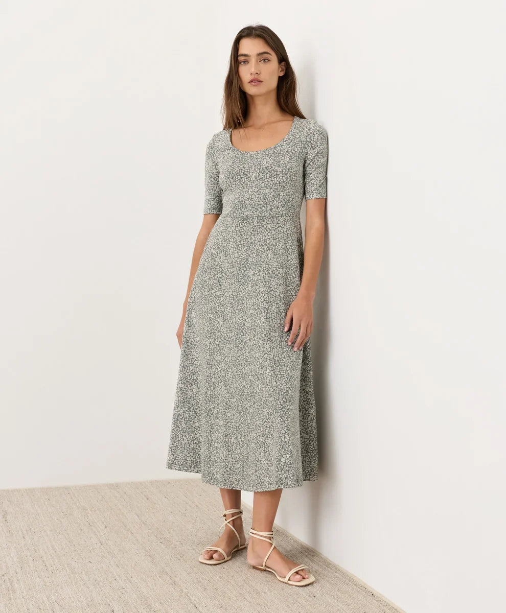 clearance fit & flare signature scoop dress