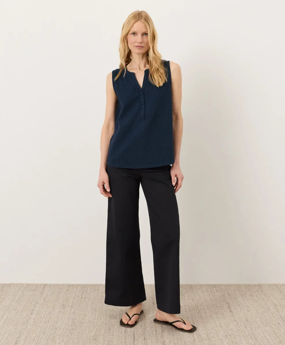 clearance coastal double gauze henley tank