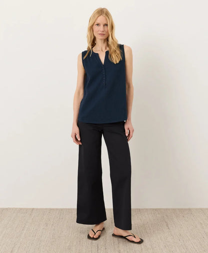 clearance coastal double gauze henley tank