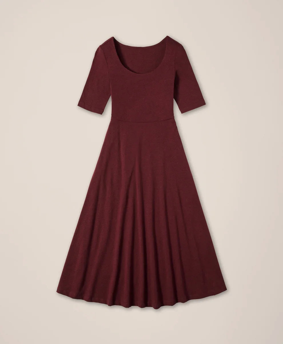 clearance fit & flare signature scoop dress
