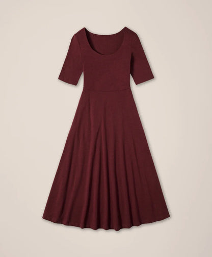 clearance fit & flare signature scoop dress