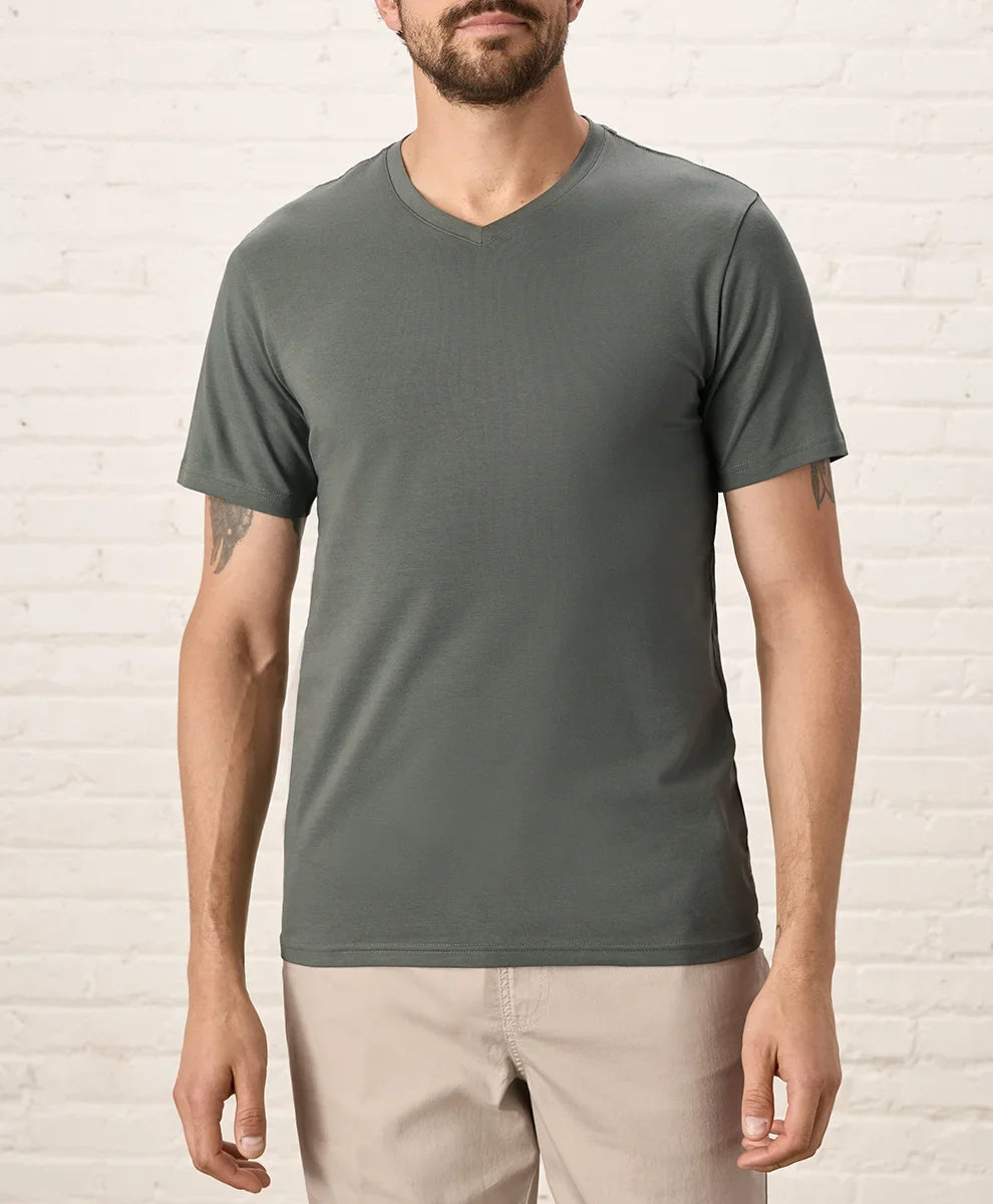 luxe essential slim fit v-neck tee