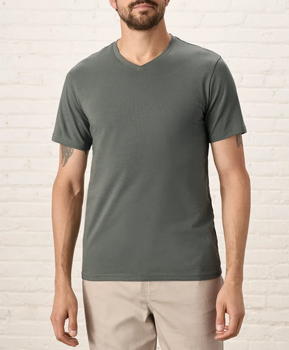 luxe essential slim fit v-neck tee