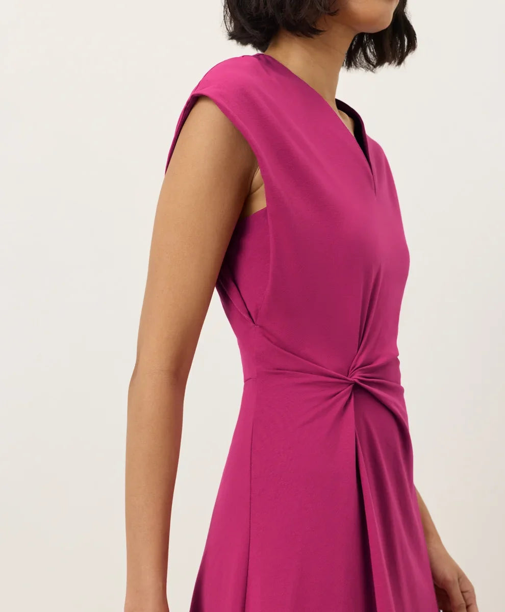 fit & flare v-neck twist dress