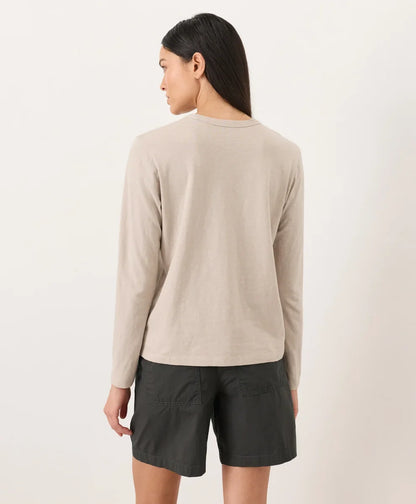 soft-slub essential crewneck long sleeve tee