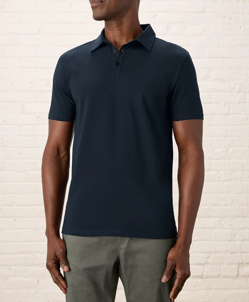 luxe essential slim polo