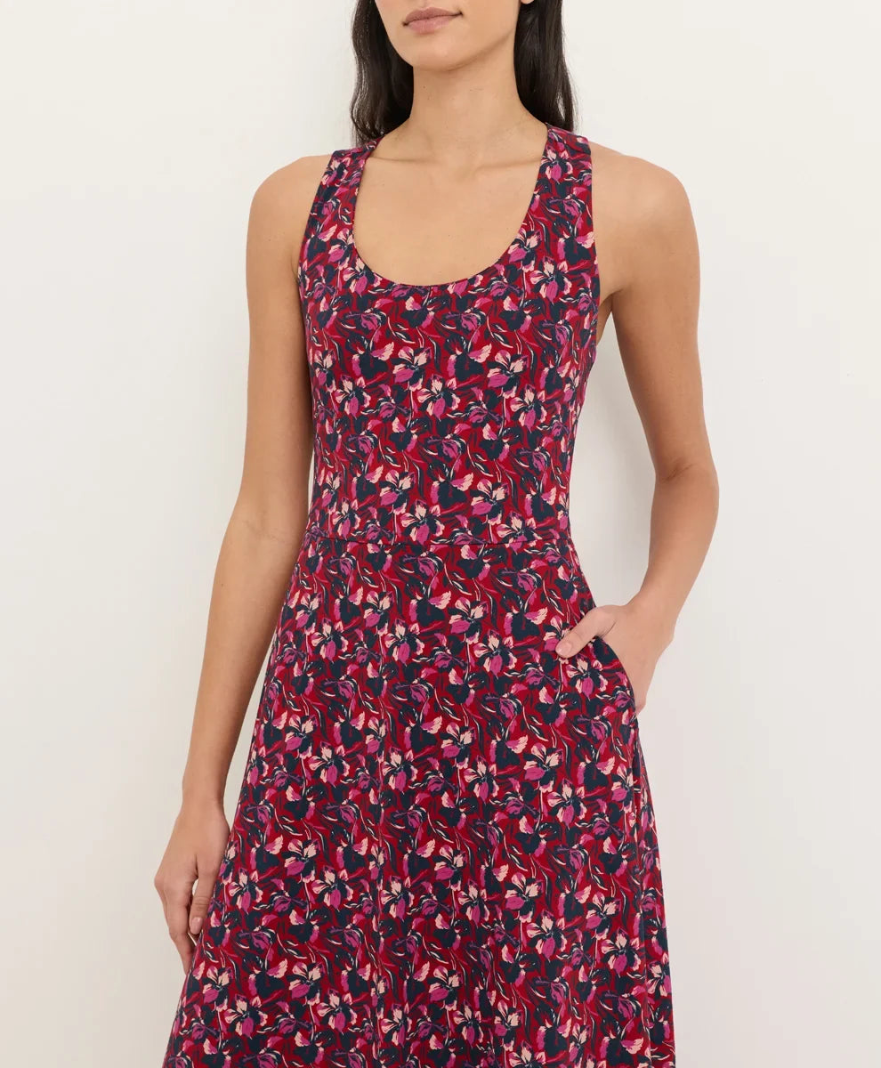 clearance fit & flare open back maxi dress