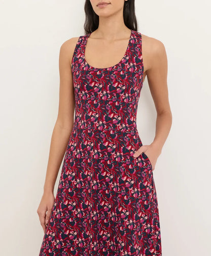 clearance fit & flare open back maxi dress