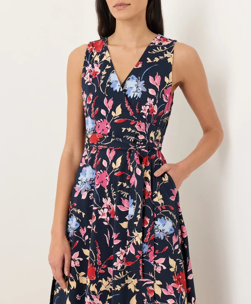 clearance fit & flare easy v-neck dress
