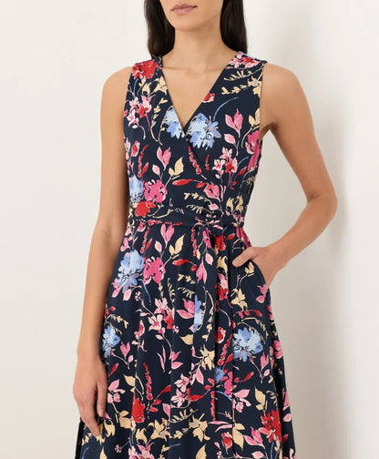 clearance fit & flare easy v-neck dress