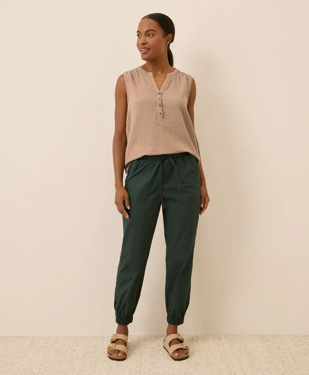 clearance stretch poplin jogger