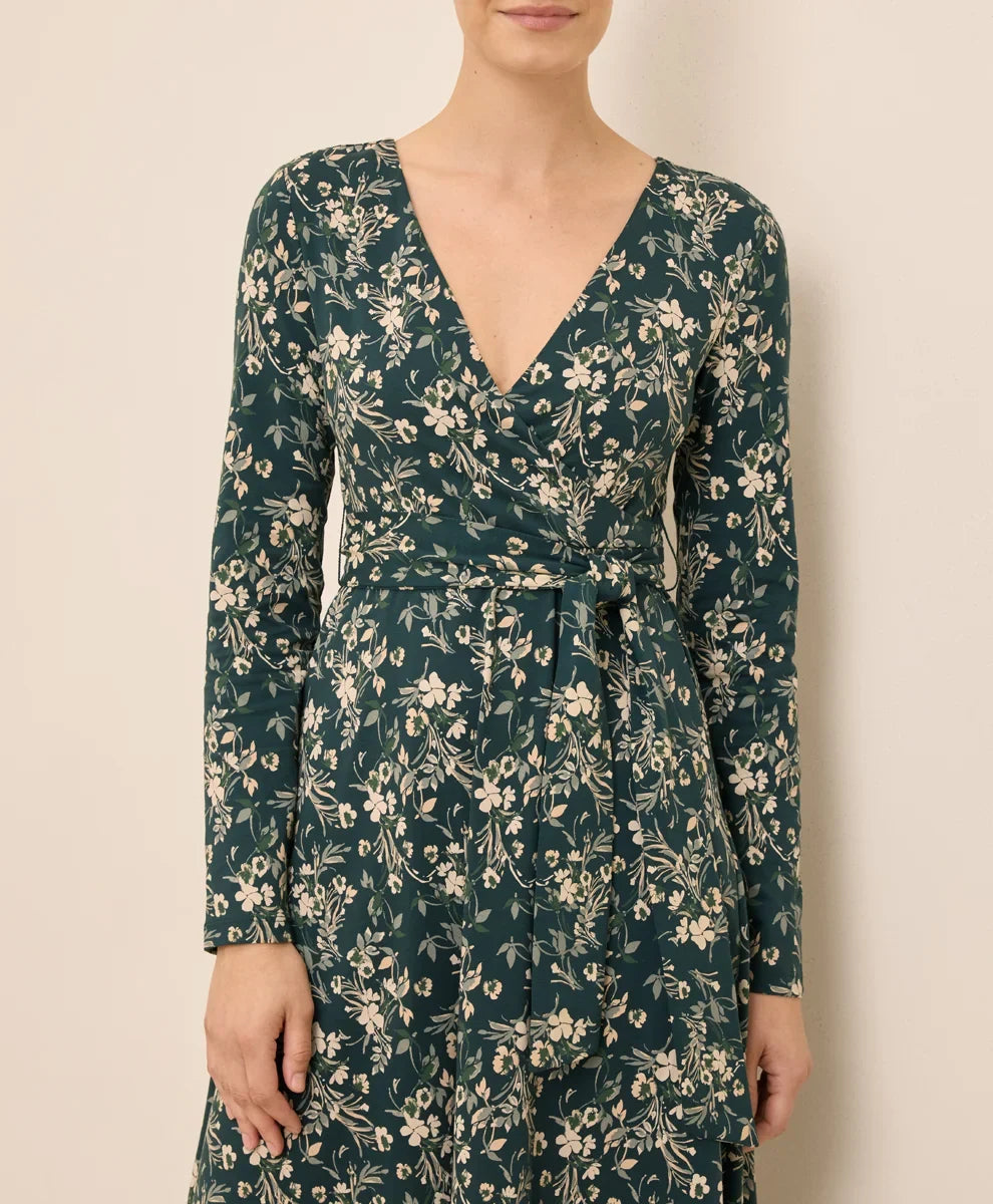 clearance fit & flare wrap dress