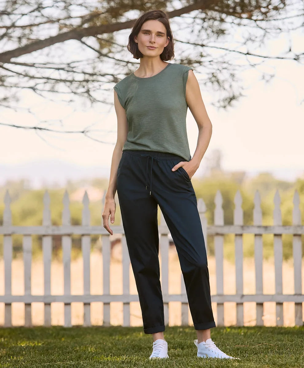 clearance daily twill ultra-high rise tapered pant