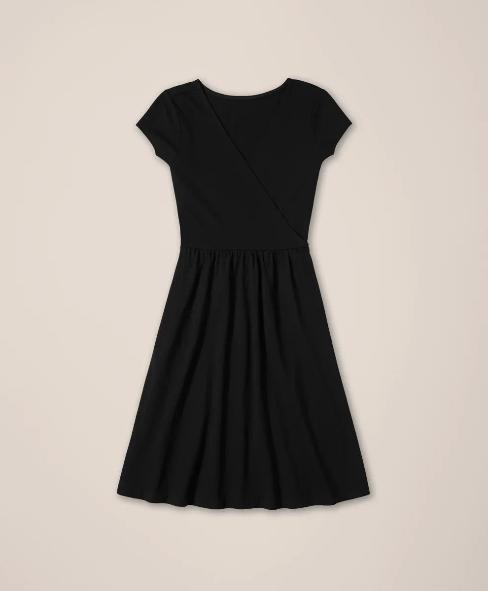 clearance fit & flare crossover dress