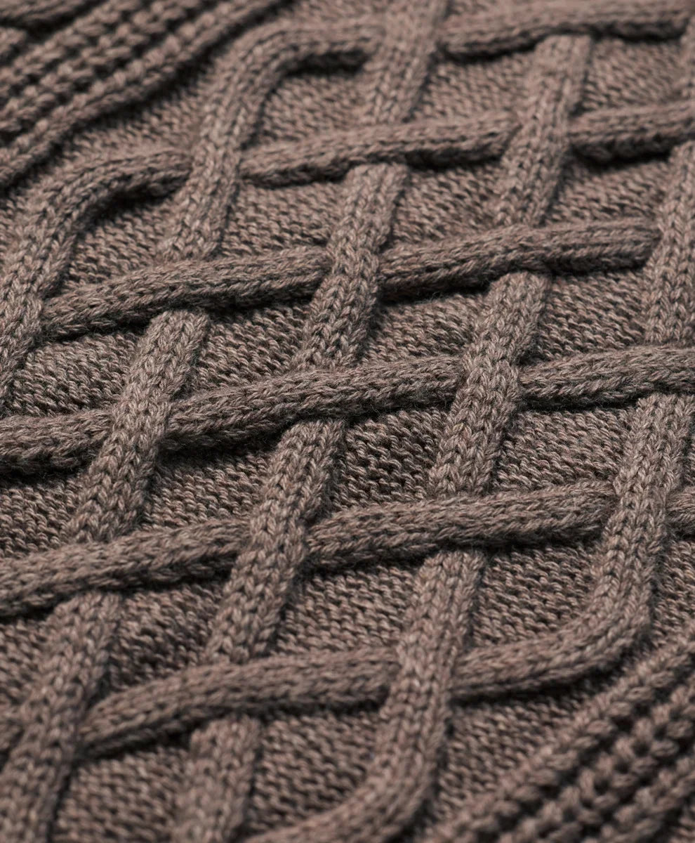 clearance luxe knit cable crew sweater