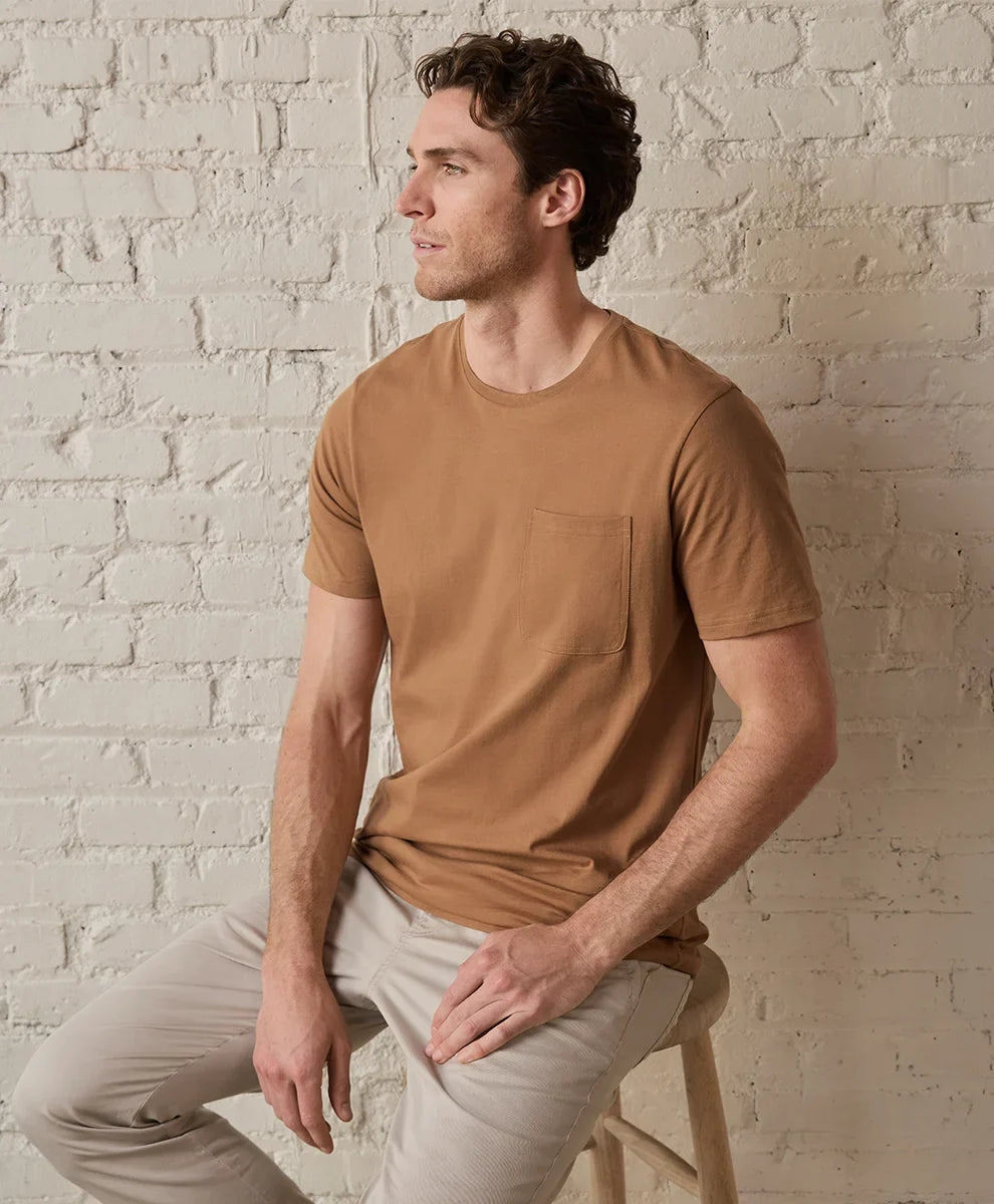 softspun essential pocket crew tee