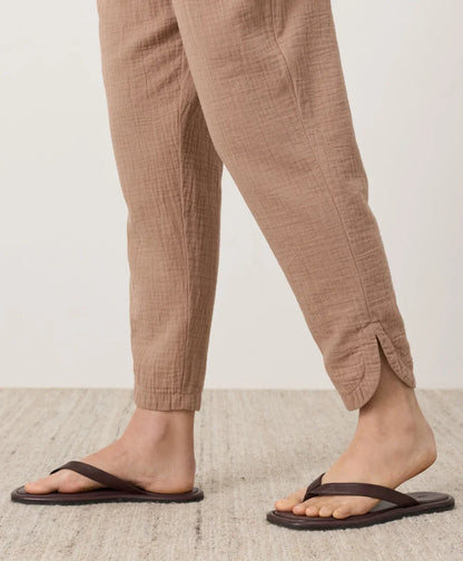 coastal double gauze tapered pull-on pant