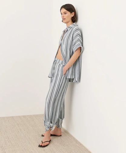 coastal double gauze split hem pant