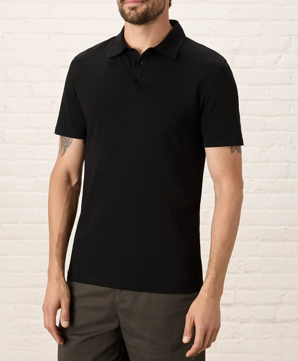 luxe essential slim polo