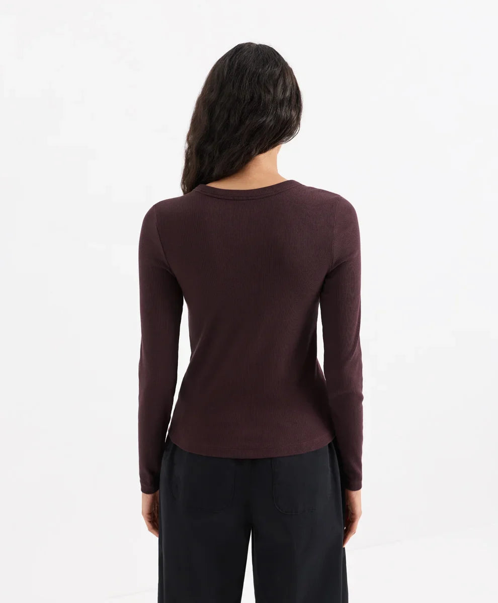 perfect rib crewneck long sleeve tee