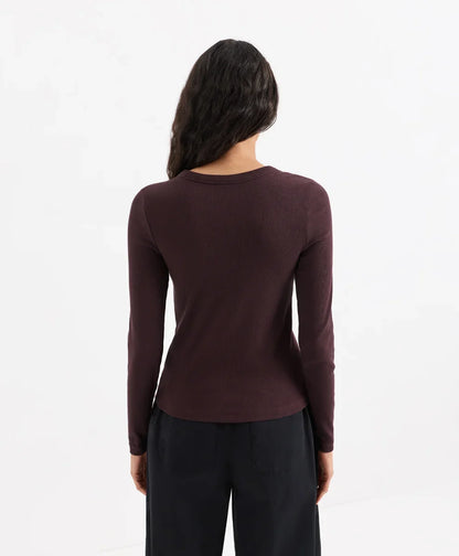 perfect rib crewneck long sleeve tee