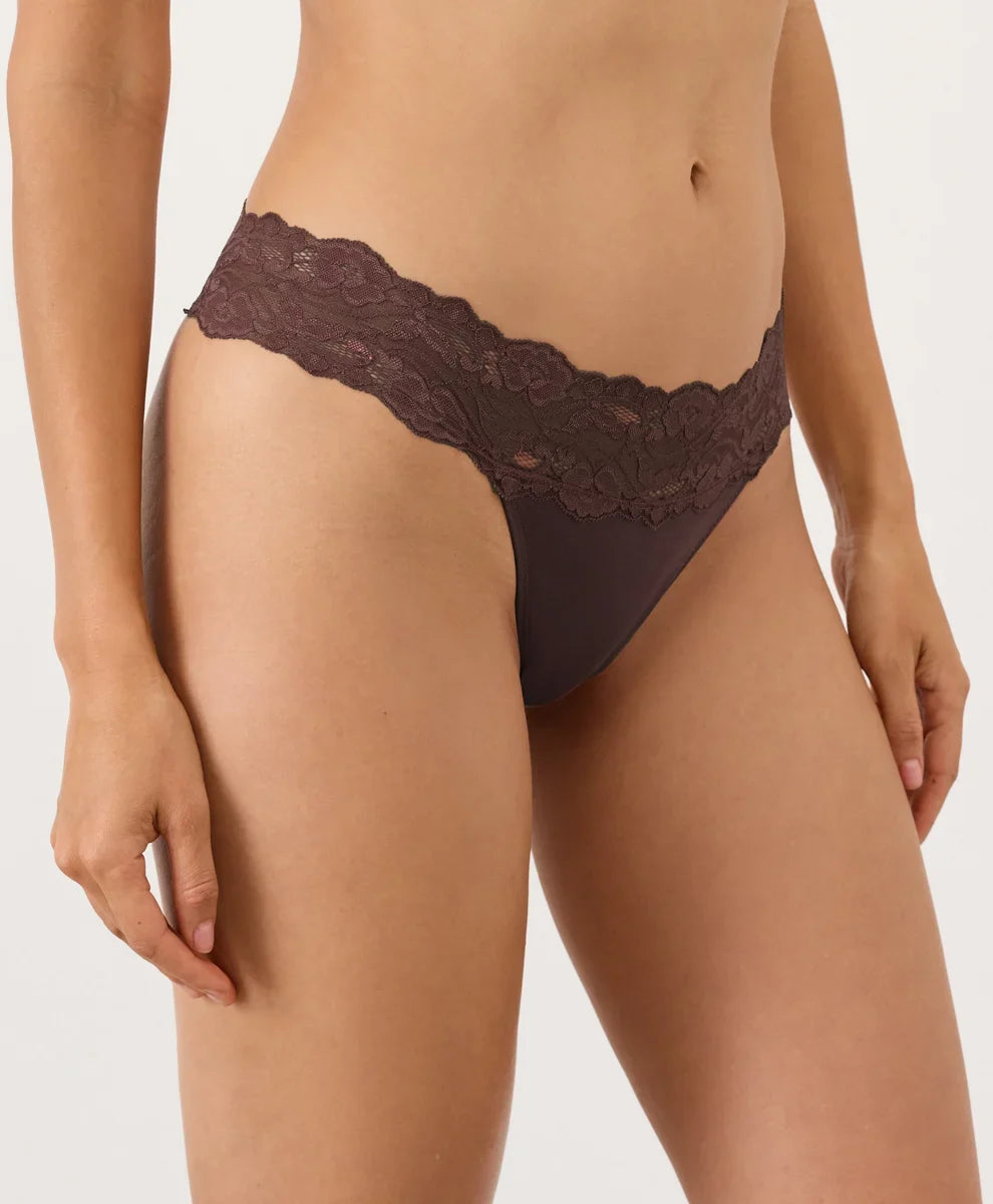 lace waist thong