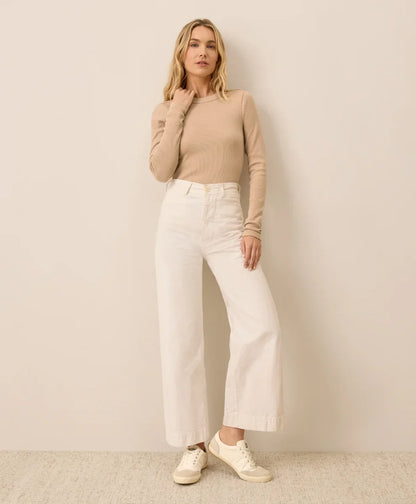 clearance perfect rib crewneck long sleeve tee