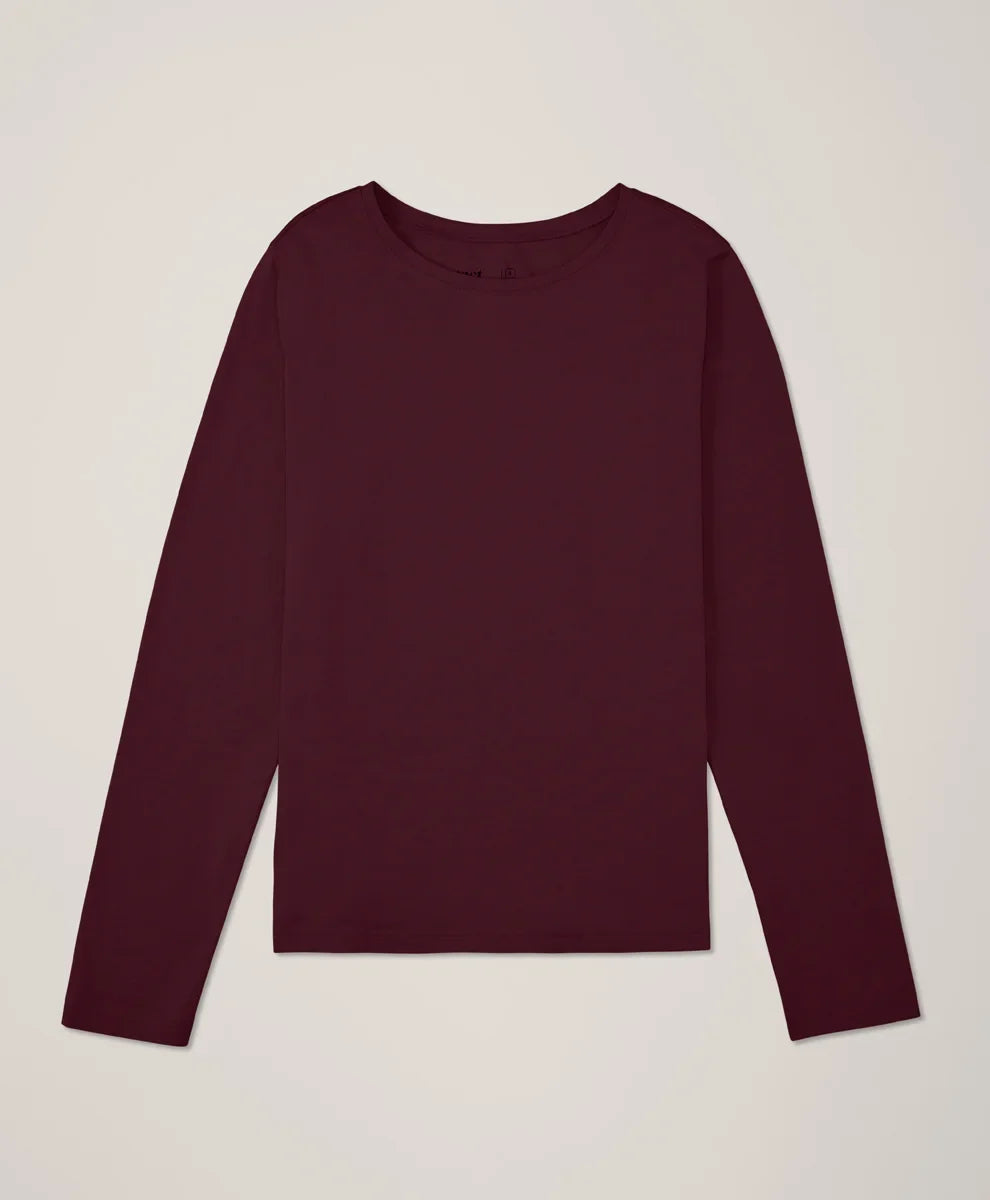 clearance luxe stretch jersey slim long sleeve tee