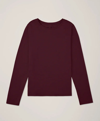 clearance luxe stretch jersey slim long sleeve tee